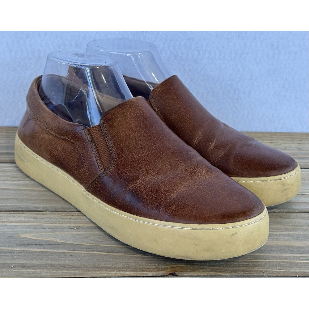 Frye Ivy Slip On Leather Comfort Women 8.5 Brown Good